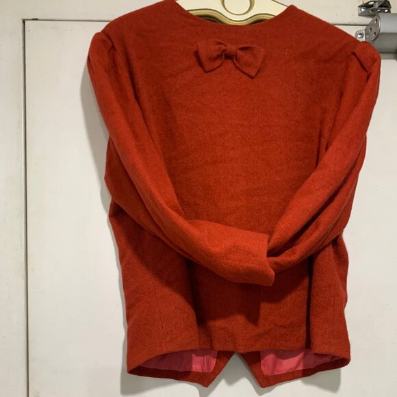 VINTAGE BUTTON BACK WOOL BLOUSES SIZE M - Picture 8 of 9